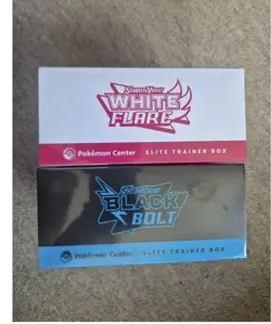 Pokemon Black Bolt and White Flare Pokemon Center ETB Sealed Elite Trainer Boxes - Image 3