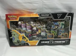 Pokemon TCG Lucario V & Tyranitar V Collector's Box - 7 Boxes 98 Packs Total - Image 1