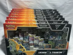 Pokemon TCG Lucario V & Tyranitar V Collector's Box - 7 Boxes 98 Packs Total - Image 2