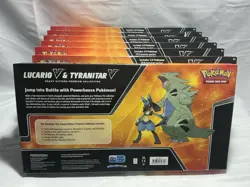 Pokemon TCG Lucario V & Tyranitar V Collector's Box - 7 Boxes 98 Packs Total - Image 3