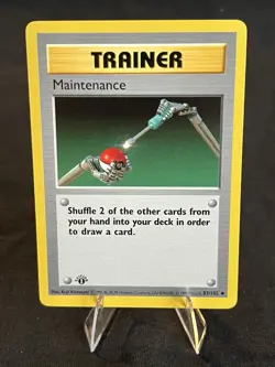 Maintenance 83/102 Base Set 1st Edition Shadowless LP Condition Pokemon TCG - Image 1