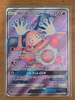 2018 Pokemon Mr. Mime GX Full Art Holo 156/168 - Image 1