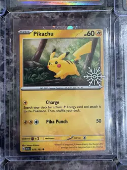 POKEMON TCG PIKACHU 9 CARDS TOTAL HOLO COSMO REVERSE RARE SWIRL WOW - Image 3