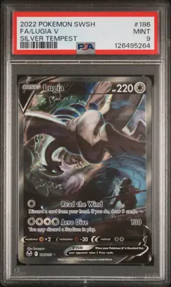Pokemon 2022 Lugia V 186/195 Alt Art Silver Tempest PSA 9 - Image 1