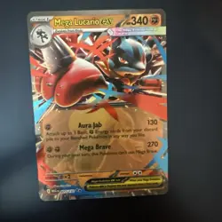 Pokemon TCG Mega Evolution Mega Lucario ex 077/132 English NM - Image 1