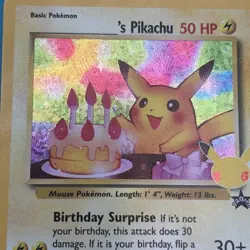 Pokemon Celebrations Birthday Pikachu 24/53 Classic Collection Holo Rare NM - Image 2