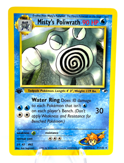1st Edition Misty's Poliwrath 31/132 - Gym Heroes - Rare - Pokemon - NM - Image 1