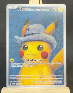 2023 Pokemon Black Star Promo #085 Pikachu with Grey Felt Hat x Van Gogh - Image 1