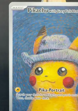 2023 Pokemon Black Star Promo #085 Pikachu with Grey Felt Hat x Van Gogh - Image 2