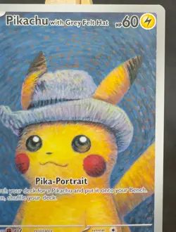 2023 Pokemon Black Star Promo #085 Pikachu with Grey Felt Hat x Van Gogh - Image 3