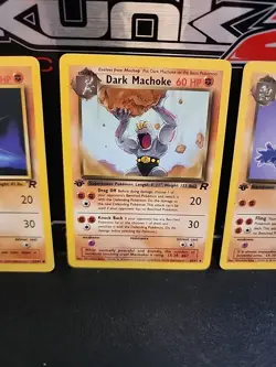 Machop 1st Edition 59/82 Dark Machoke 40/82 Dark Machamp 27/82 Pokemon Cards - Image 3