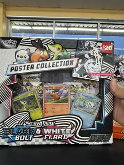 12 Pokemon Scarlet & Violet Black Bolt & White Flare Poster Collection Sealed - Image 2