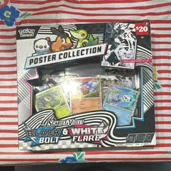 Pokemon TCG Unova Poster Collection S&V Black & White Bolt/White Flare 3 Promos - Image 1