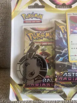 Pokemon TCG Sword & Shield Astral Radiance 3 Pack Blister Eevee Sealed - Image 2