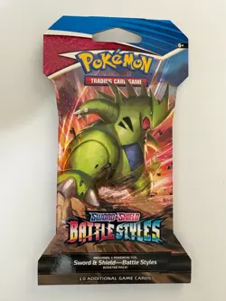 Pokemon TCG Sword & Shield Battle Styles Sleeved Booster Pack Sealed Tyranitar - Image 1