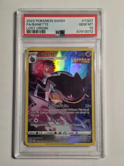 PSA 10 Banette TG07/TG30 Trainer Gallery SWSH Lost Origin Sword Shield - Image 1