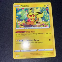 Pikachu - 052/196 - Non-Holo - Lost Origin - NM/M- Pokemon Card - Image 2