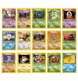 Pokemon TCG 15-Card Lot WOTC 1999 Vintage Base/Jungle/Fossil Mew Onix - Image 1