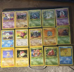 Pokemon TCG 15-Card Lot WOTC 1999 Vintage Base/Jungle/Fossil Mew Onix - Image 3