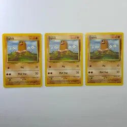 Pokemon TCG Diglett Base Set #47/102 3-Card Lot WOTC Vintage 1999 - Image 1