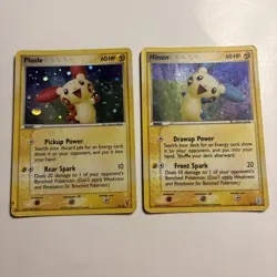 Pokemon TCG POP Series 2 Plusle & Minun 2-Card Holo Lot 6/12 English 2006 MP - Image 1