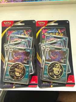 Pokemon TCG Mega Evolution Pitch Black Checklane Blister Gengar Promo - Lot of 2 - Image 1