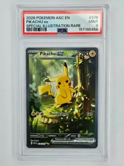 2026 Pokemon Ascended Heroes 276/217 Pikachu ex SIR PSA 9 - Image 1