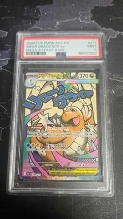 Pokemon Ascended Heroes Mega Dragonite ex Attack Rare #271/217 PSA 9 Mint ✨ - Image 1