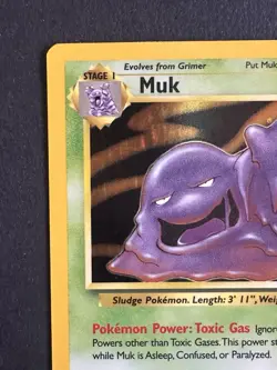 Muk 13/62 Holo Fossil Set Unlimited Rare Vintage Pokemon TCG 1999 WOTC NM - Image 5