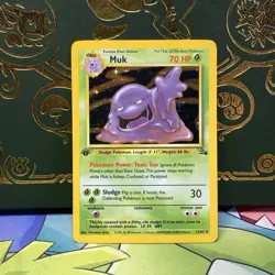 Pokemon 1999 Muk 1st Edition Holo Rare Fossil 13/62 NM/M - Image 1