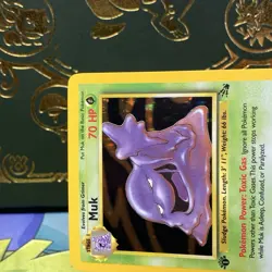 Pokemon 1999 Muk 1st Edition Holo Rare Fossil 13/62 NM/M - Image 3