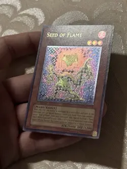 YuGiOh Seed Of Flame Ultimate Rare 1st Ed Csoc Crossroads Of Chaos Double Stamp - Image 1