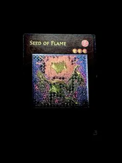 YuGiOh Seed Of Flame Ultimate Rare 1st Ed Csoc Crossroads Of Chaos Double Stamp - Image 2