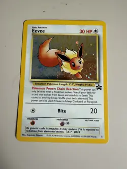 Pokemon Eevee Black Star Promo Card 11 WOTC 1999-2000 - Image 1