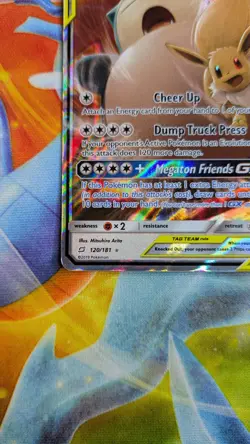 Eevee & Snorlax GX 120/181 Sun & Moon Team Up Holo Ultra Rare Pokemon Card - Image 5