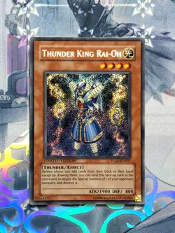 YG02-EN001 Thunder King Rai-Oh Secret Rare Limited Edition VLP! YuGiOh TCG - Image 1