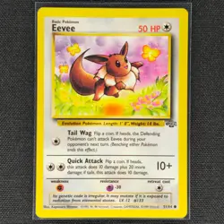 Eevee - 51/64 - Common - Jungle Set - Pokemon Card - VLP - Image 1