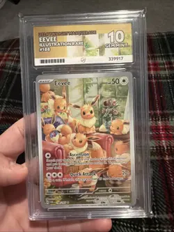 Pokemon Eevee TCG Twilight Masquerade Illustration Rare Card 188/167 Ace 10 - Image 1