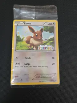 Pokemon TCG Eevee 63/98 Build-A-Bear Workshop Stamped Promo SEALED Card - Image 1
