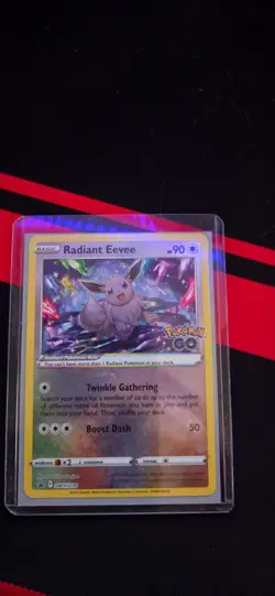 Radiant Eevee Holo Promo Pokemon Go Ultra Rare Pokemon Card - Image 1