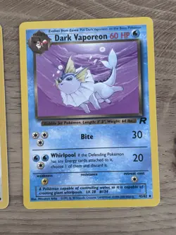 Pokemon TCG Dark Vaporeon Card 45/82 And Eevee 55/82 Team Rocket Set - Image 3