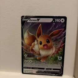 Eevee V SWSH065 Black Star Promo Holo Pokemon Card - Image 1