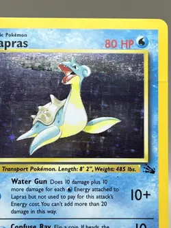 Lapras - 10/62 Fossil Set - 1999 WOTC Unlimited Holo Rare - Pokemon TCG - Image 2