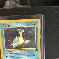 Pokemon Lapras 10/62 Fossil Holo Rare 1999 Unlimited English Ken Sugimori HP/MP - Image 4