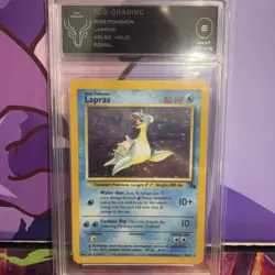 1999 Pokemon Fossil Lapras Holo 10/62 PSA 8 NM-MT WOTC Vintage - Image 1