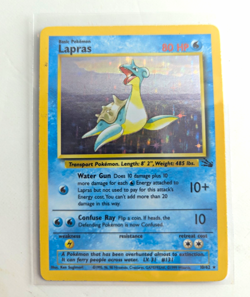 Pokemon TCG Lapras 10/62 Fossil Holo Rare English 1999 WOTC - Image 1