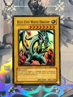 SKE-001 Blue-Eyes White Dragon Super Rare UNL Edition MP! YuGiOh TCG - Image 1