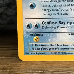 Pokemon TCG Lapras Fossil 10/62 Holo 1999-2000 Wizards Base Set Copyright... - Image 2