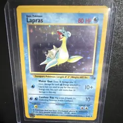 Wizards of the Coast Pokemon TCG Lapras Holo 10/62 Fossil 1999 English - Image 1