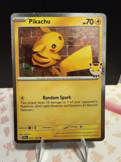 Pikachu Pokemon Day 2026 Promo 051/162 Cosmo Holo - NM - Image 1